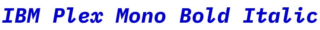 IBM Plex Mono Bold Italic шрифт